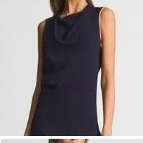 REISS. The Classic Navy Gianna dress. Midi, sleeveless, comfort stretch. NWOT - Picture 2 of 8